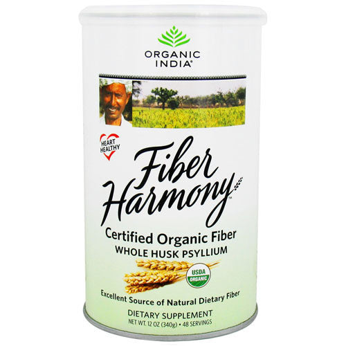 Organic India Fiber Harmony Psyllium Whole Husk - 12 Oz